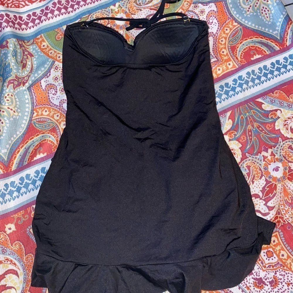 Allen b ruched slimming pin up skirt 1pc suit - Picture 10 of 10